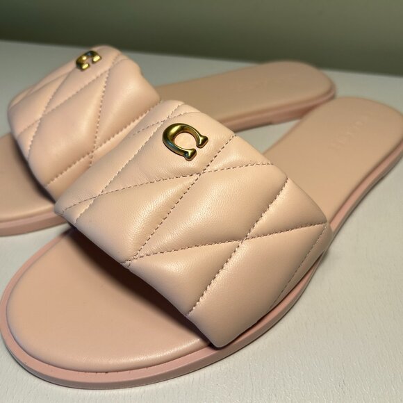 Coach Holly Quilted Leather Sandal - Picture 3 of 14